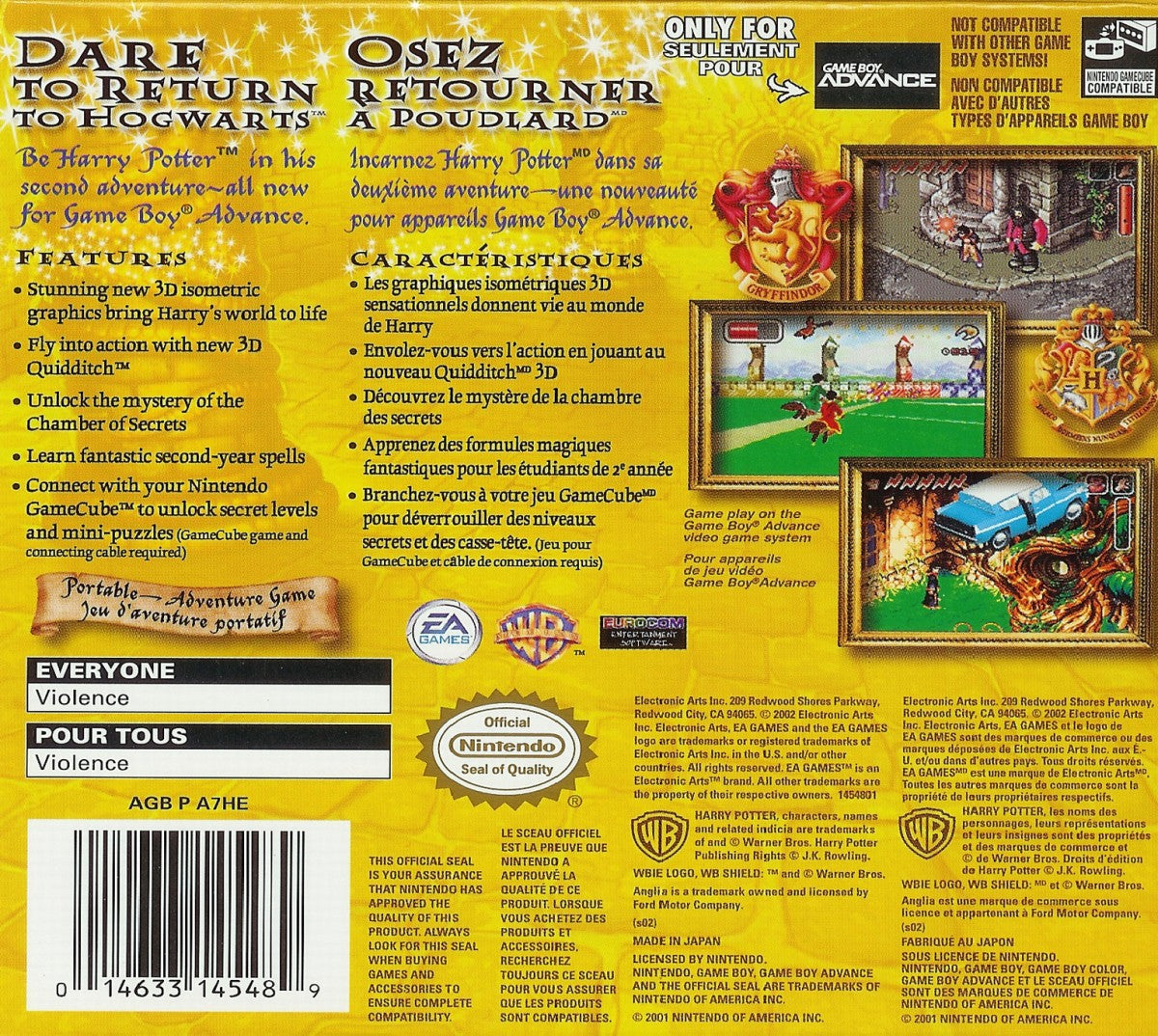 Harry Potter and the Chamber of Secrets – Game Boy Advance (GBA)