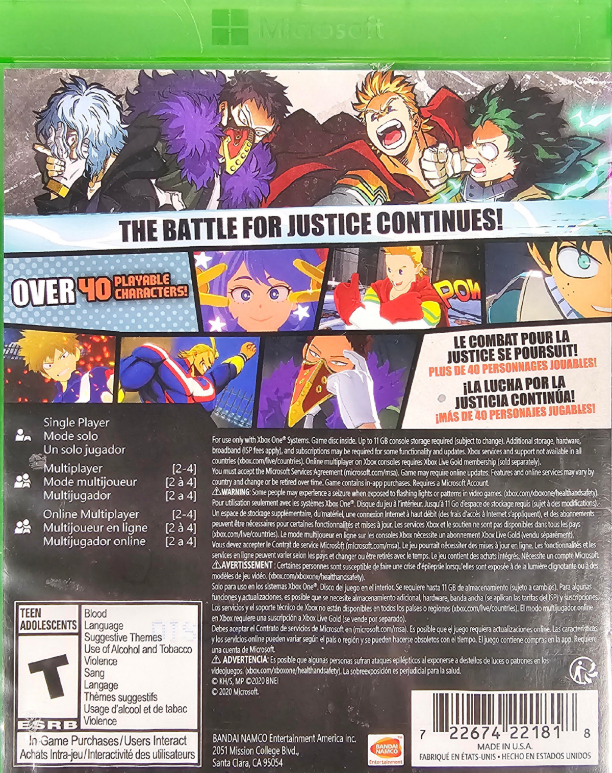 My Hero One's Justice 2 – Xbox One (XONE)