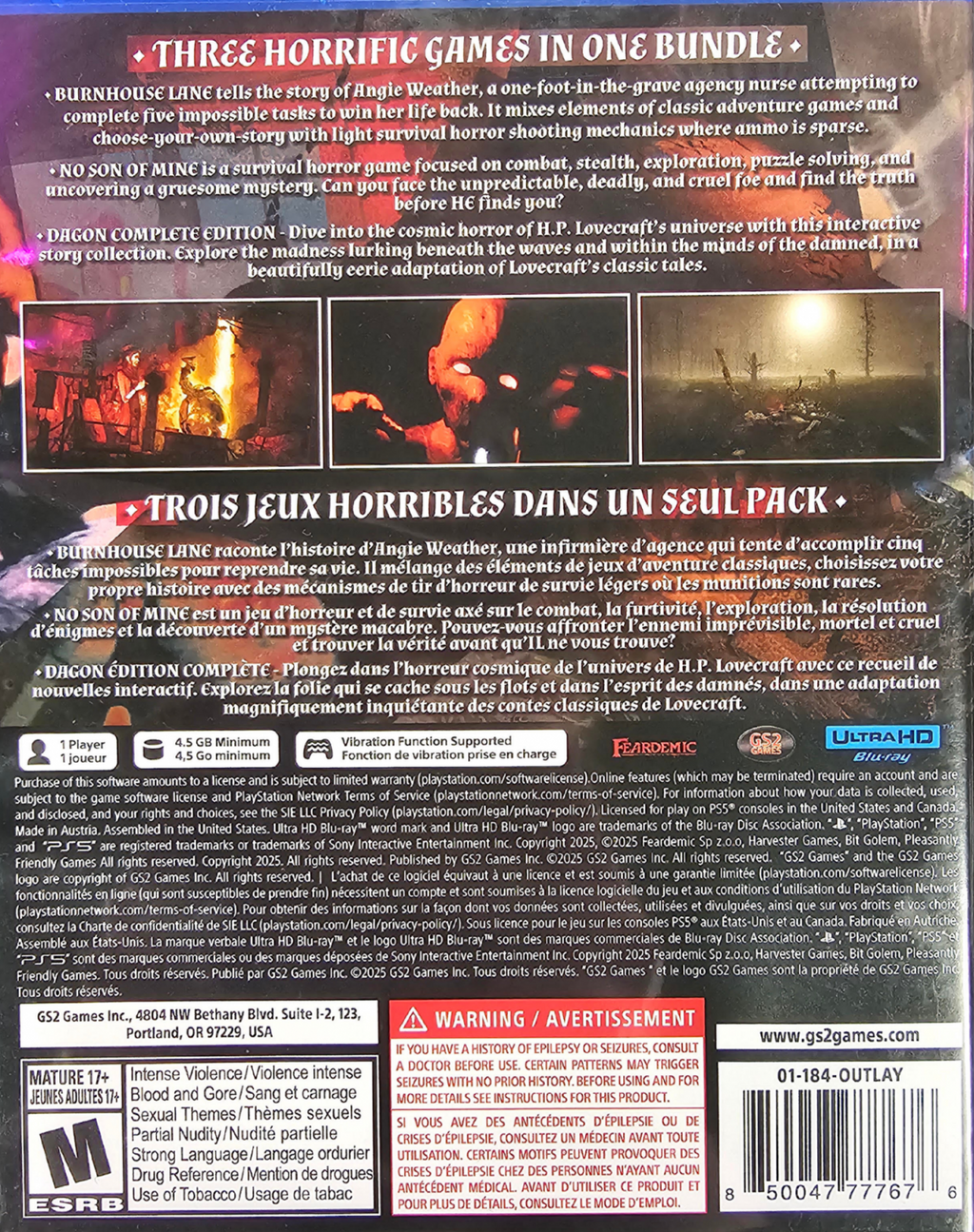 Feardemic Horror Bundle – Playstation 5 (PS5)