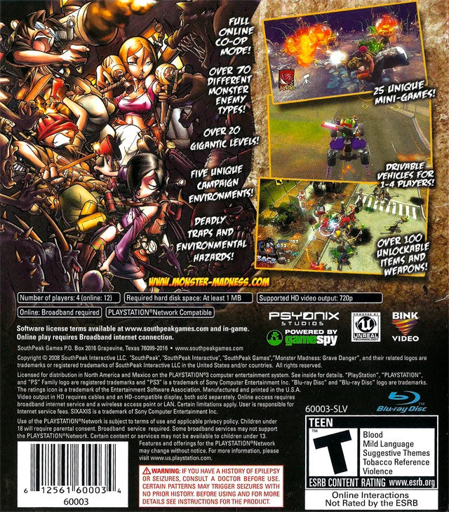 Monster Madness: Grave Danger – PlayStation 3 (PS3)