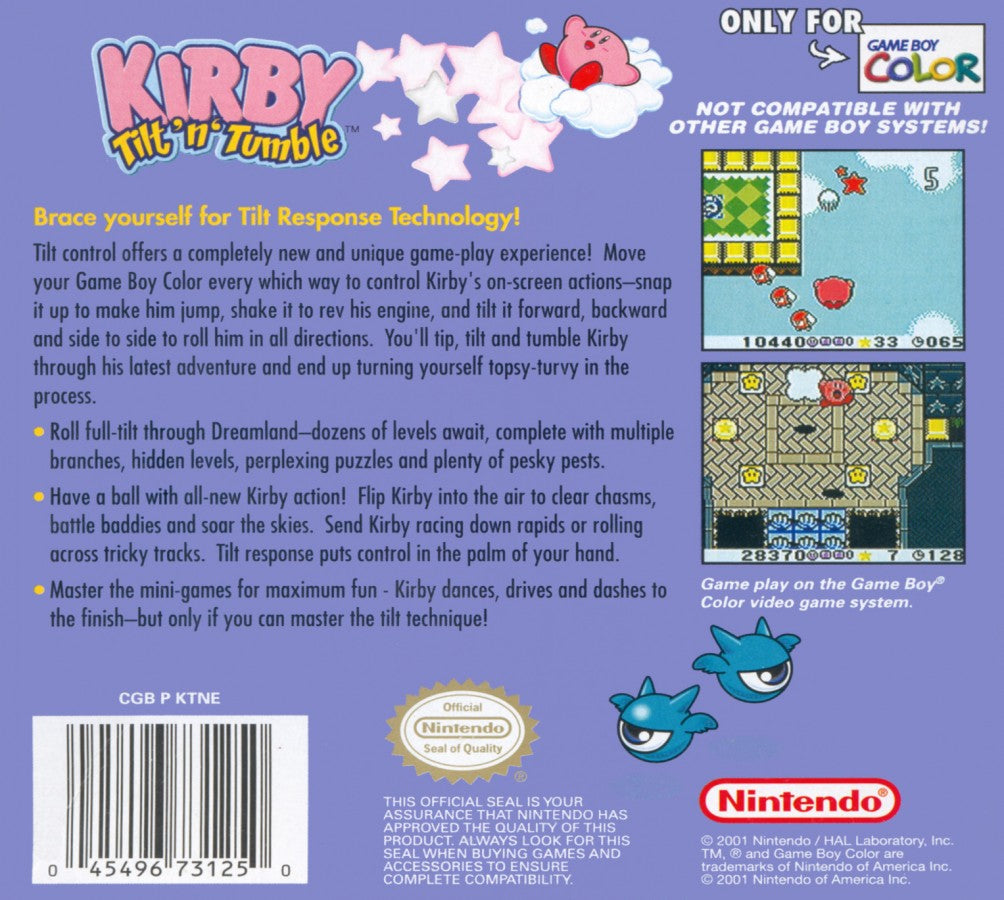 Kirby: Tilt and Tumble – Game Boy Color (GBC)