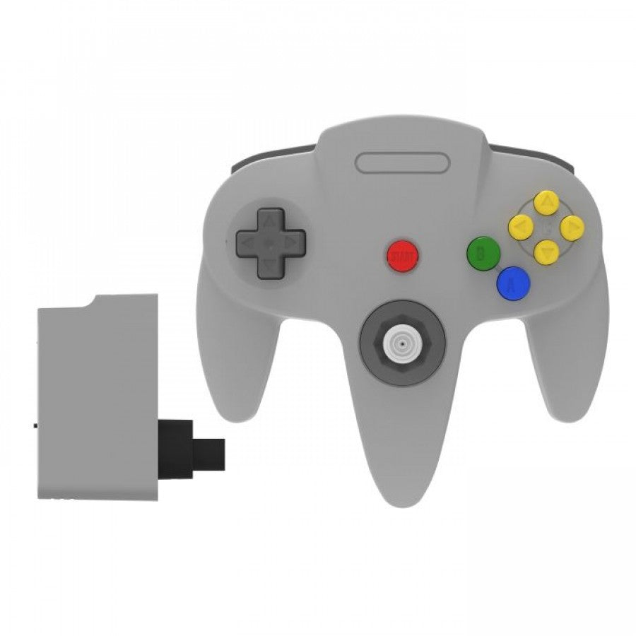 N64 Wireless 2.4 GHz controller for N64 [Grey] – Nintendo 64 Accessory (N64)