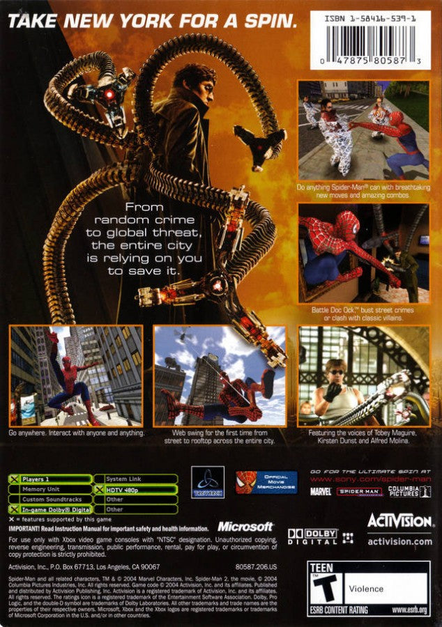 Spider-Man 2 – Xbox (XBOX)