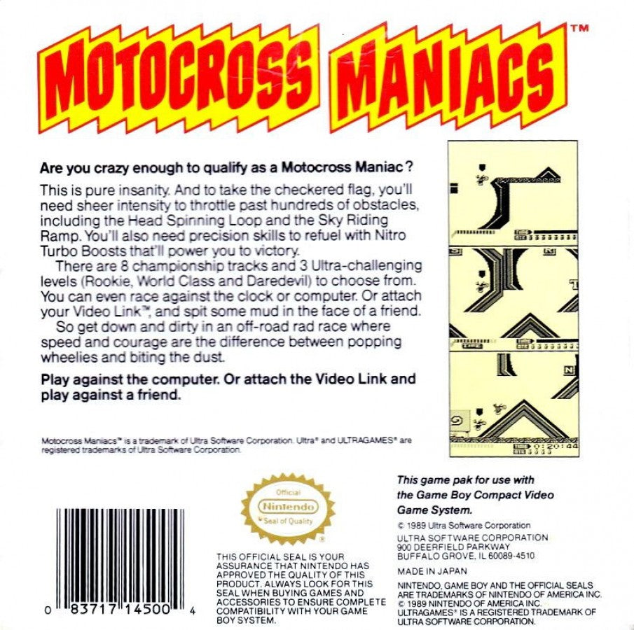 Motocross Maniacs – Game Boy (GB)