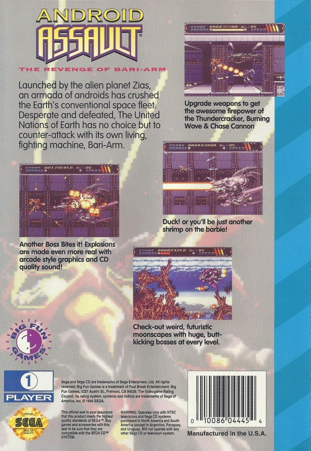 Android Assault – Sega CD (SCD)