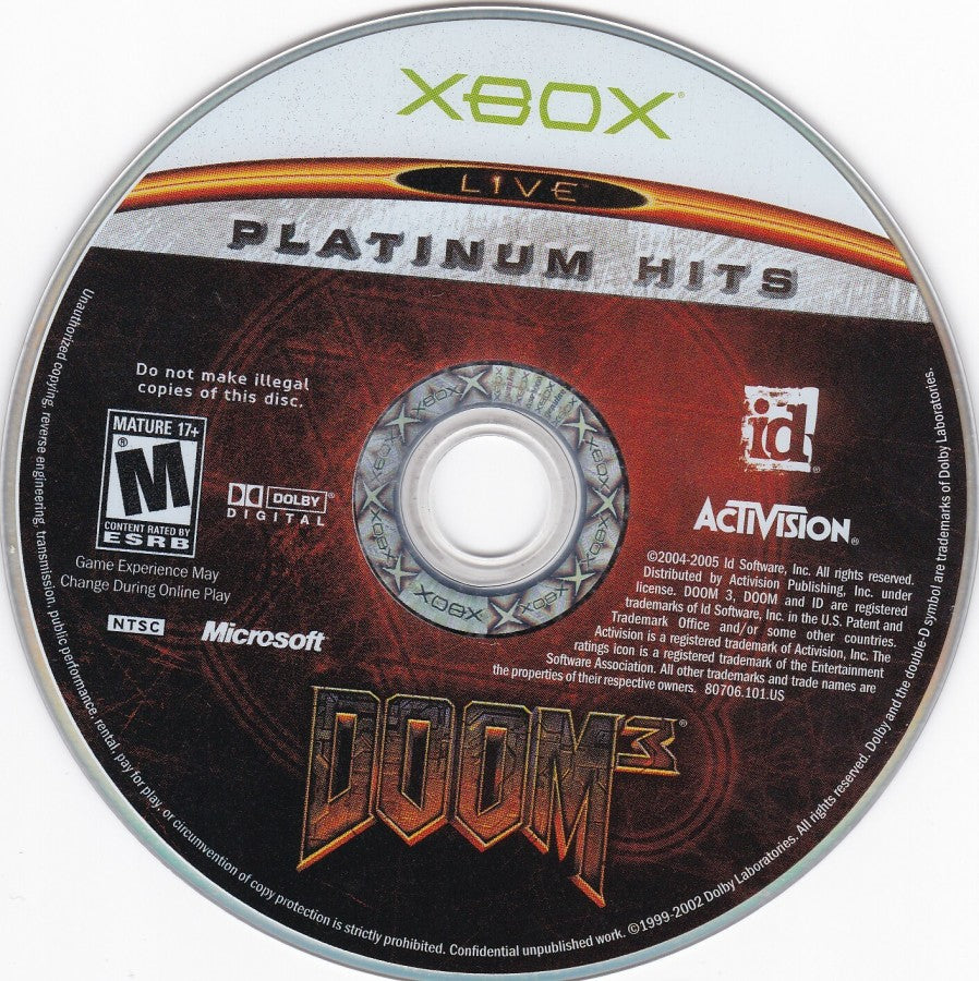 Doom 3 [Platinum Hits] – Xbox (XBOX)