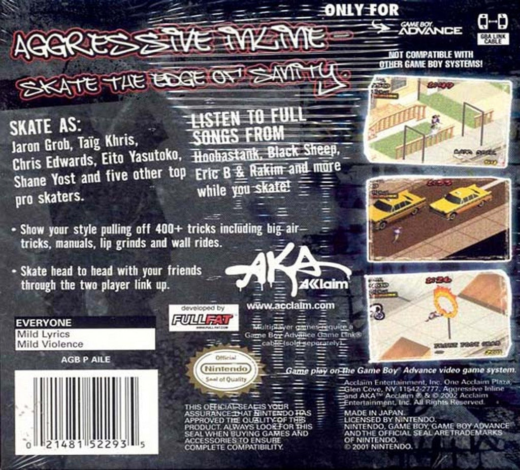 Aggressive Inline – Game Boy Advance (GBA)