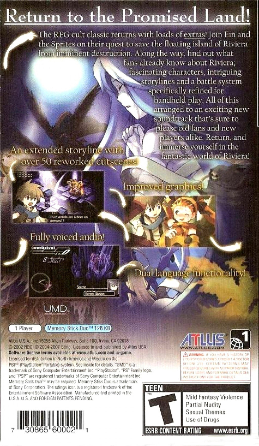 Riviera: The Promised Land – PlayStation Portable (PSP)
