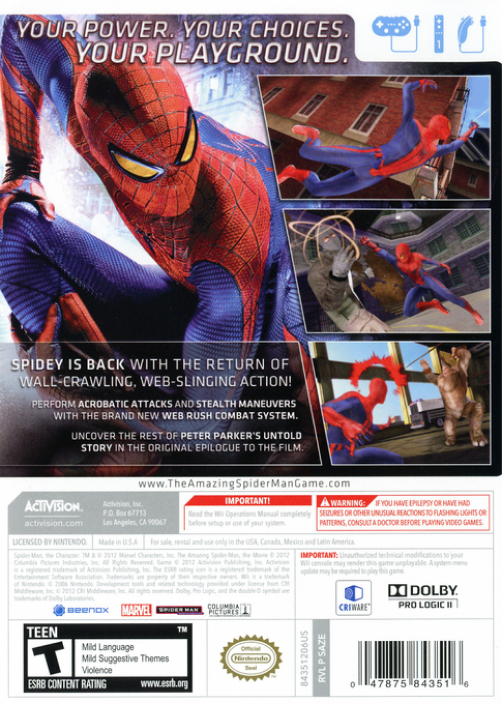 The Amazing Spider-Man – Nintendo Wii (Wii)