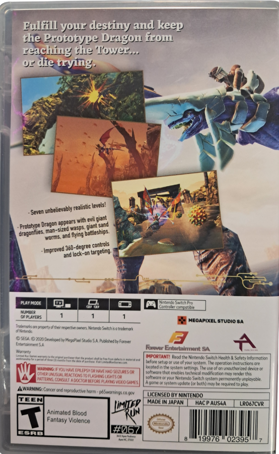Panzer Dragoon [Limited Run #067] – Nintendo Switch (NS)
