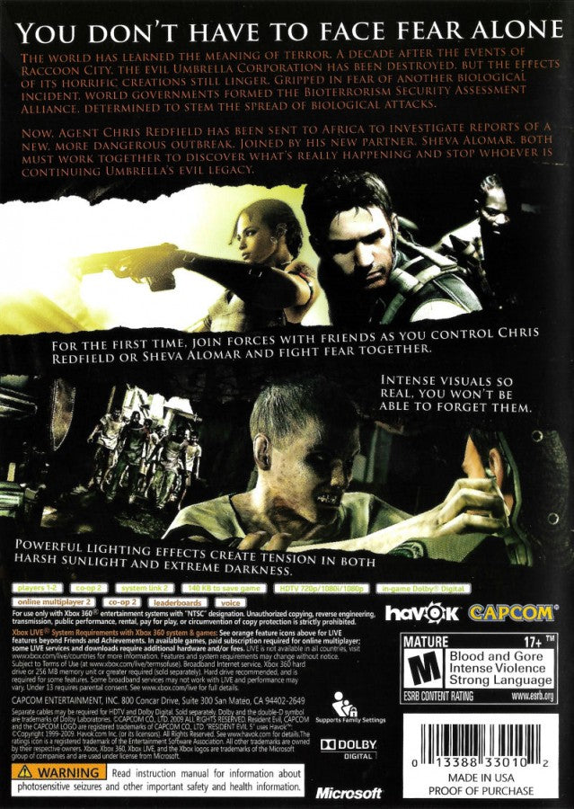Resident Evil 5 – Xbox 360 (X360)
