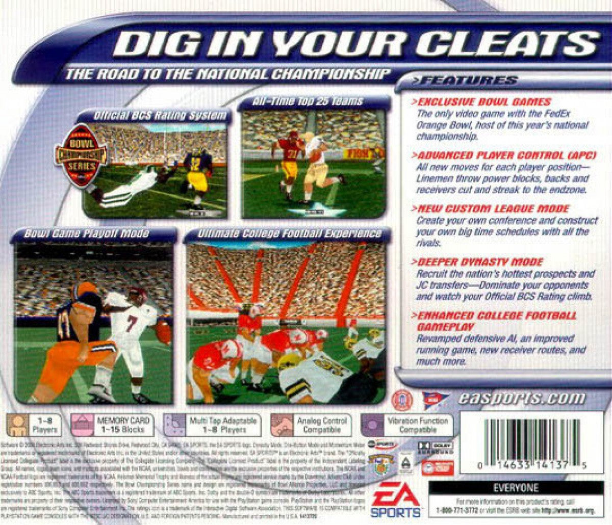 NCAA Football 2001 – PlayStation 1 (PS1)