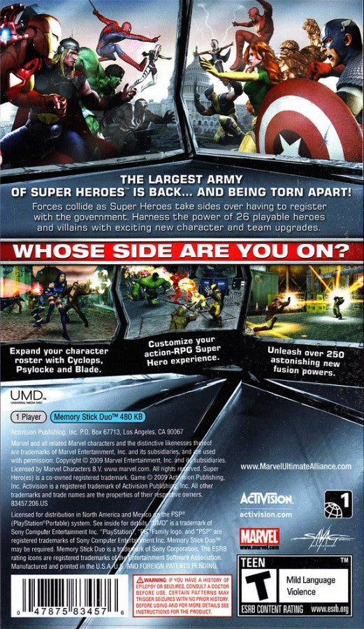 Marvel Ultimate Alliance – PlayStation Portable (PSP)
