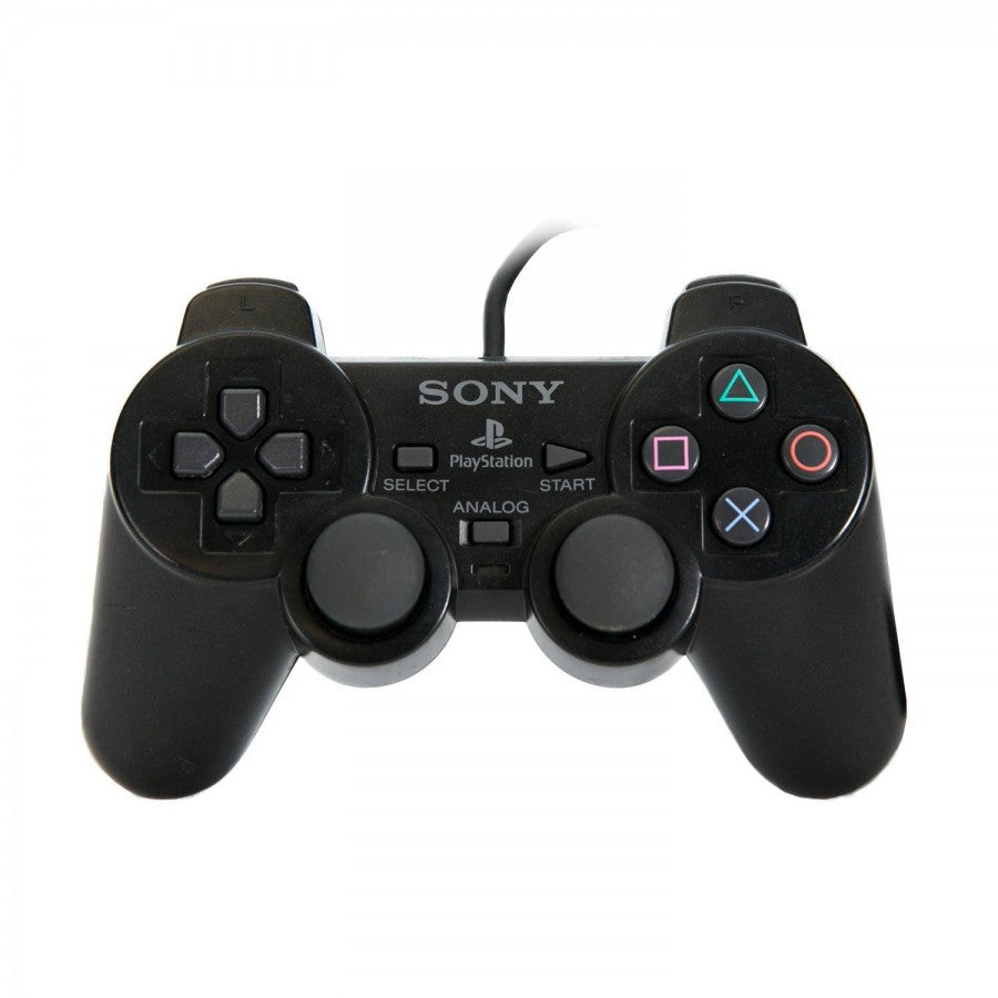 PlayStation 2 (PS2) Dualshock 2 Controller [Black] [Scratch & Scuff] – PlayStation 2 Accessory (PS2)