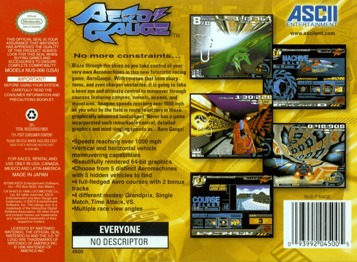 Aero Gauge – Nintendo 64 (N64)