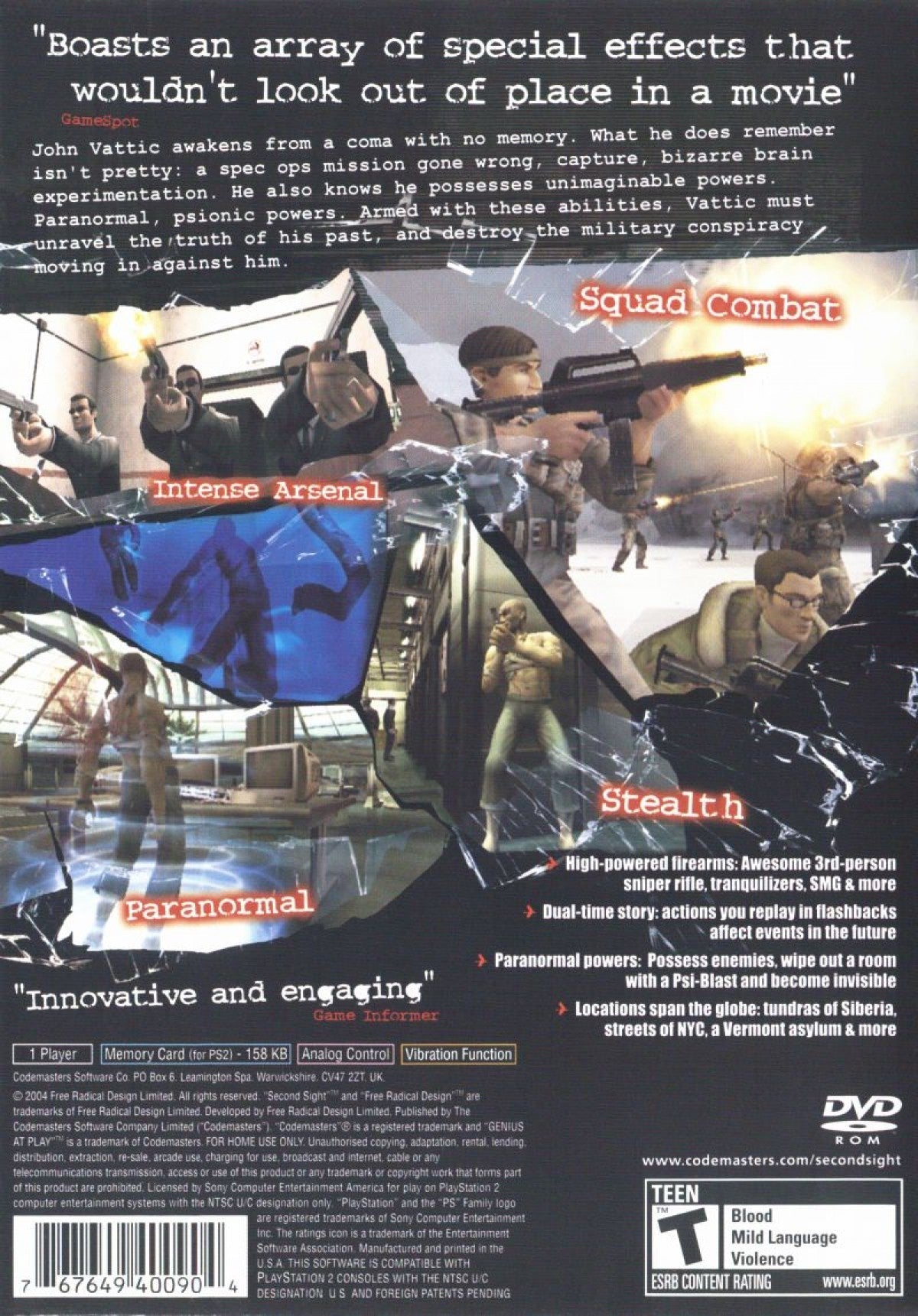 Second Sight – PlayStation 2 (PS2)