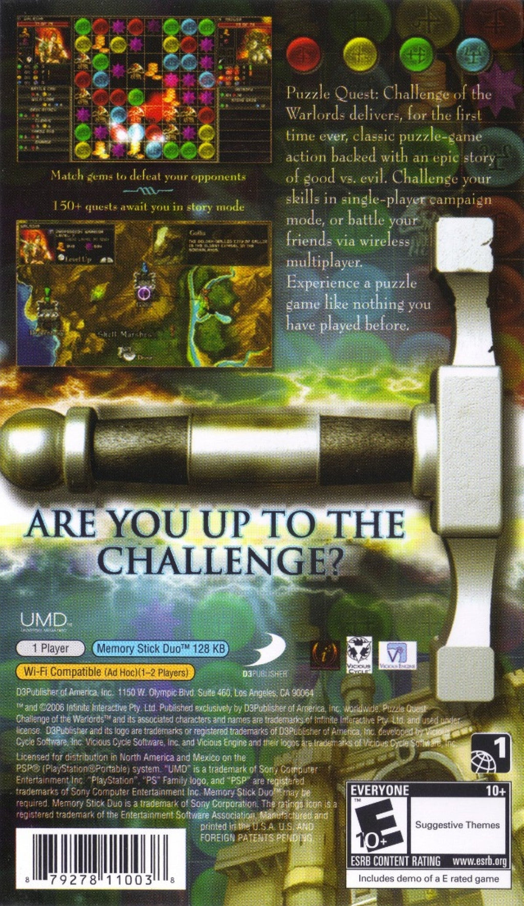 Puzzle Quest: Challenge of the Warlords – PlayStation Portable (PSP)