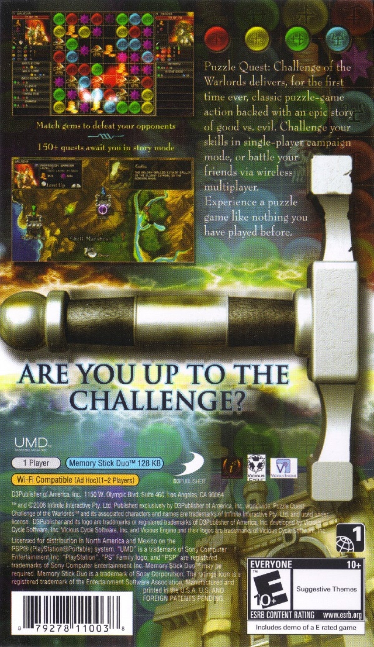 Puzzle Quest: Challenge of the Warlords – PlayStation Portable (PSP)