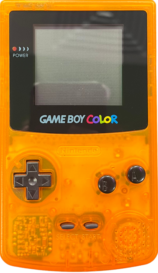 Game Boy Color (GBC) [Custom Clear Orange Shell] – Good Condition
