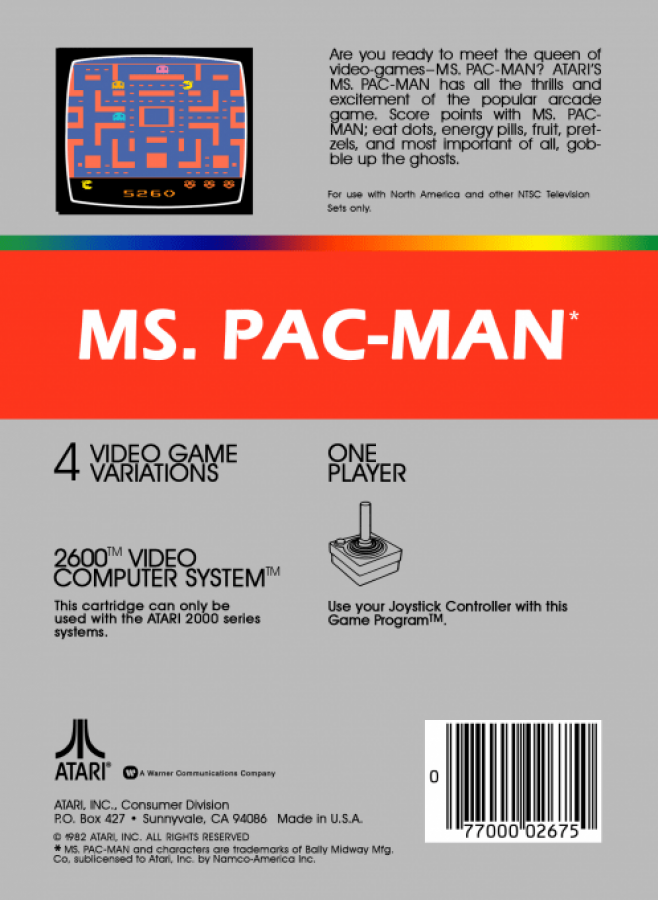 Ms. Pac-Man – Atari 2600 (2600)