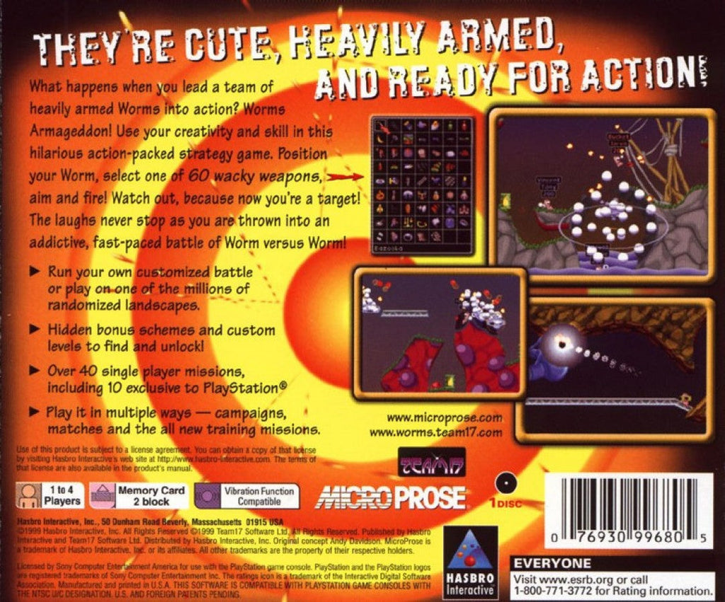 Worms Armageddon – PlayStation 1 (PS1)