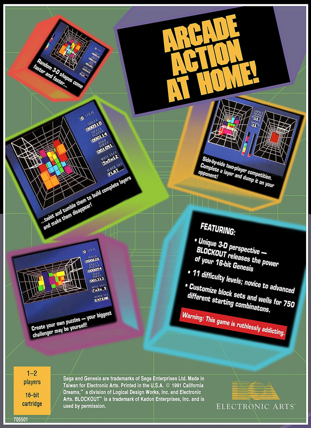 Blockout – Sega Genesis (GEN)