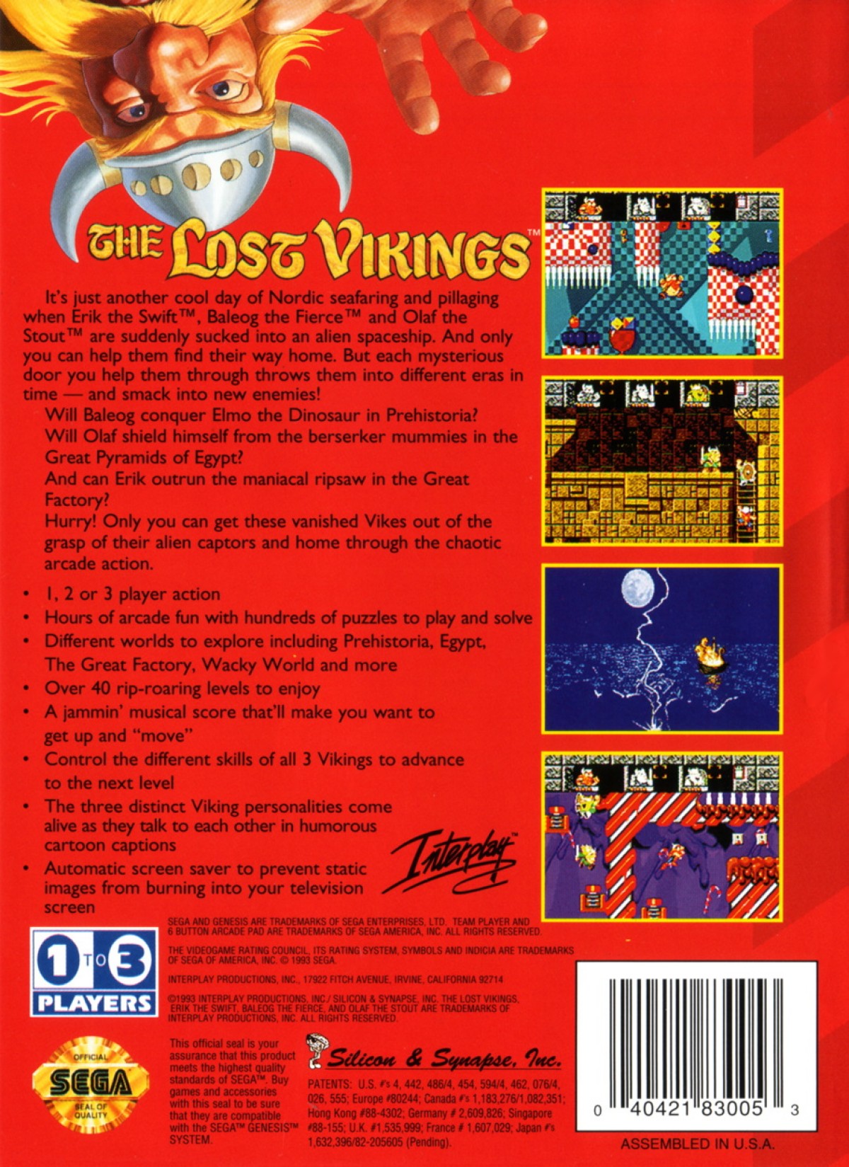 The Lost Vikings – Sega Genesis (GEN)