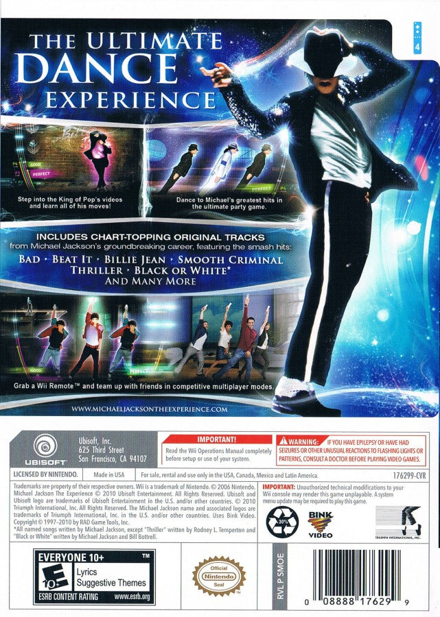 Michael Jackson: The Experience – Nintendo Wii (Wii)