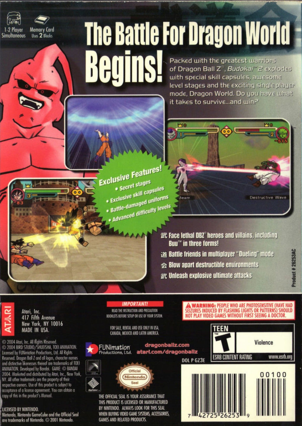 Dragon Ball Z: Budokai 2 – GameCube (GC)