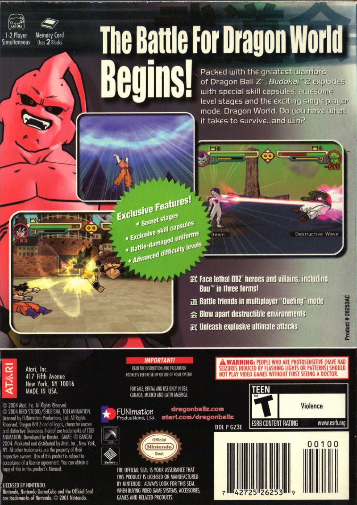 Dragon Ball Z: Budokai 2 – GameCube (GC)