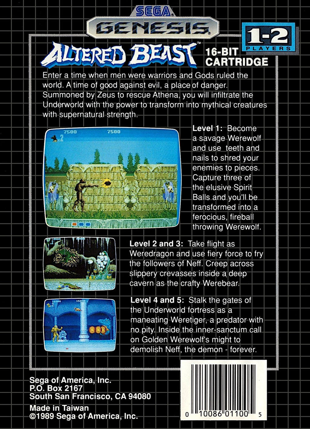 Altered Beast – Sega Genesis (GEN)