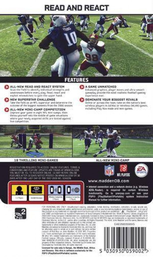 Madden NFL 2008 – PlayStation Portable (PSP)