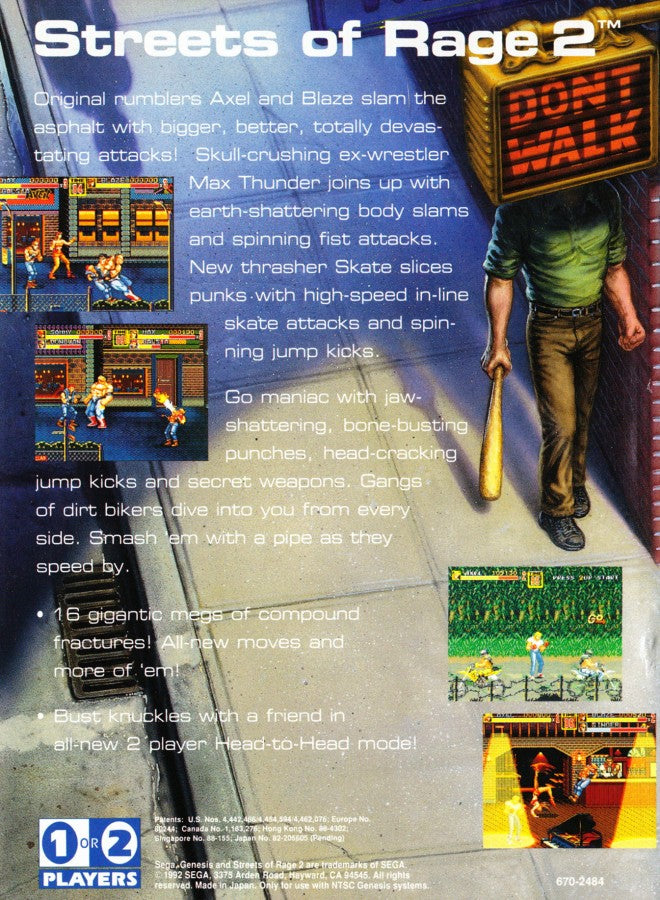 Streets of Rage 2 [Not For Resale] – Sega Genesis (GEN)