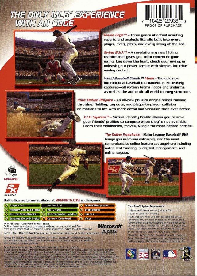 Major League Baseball 2K6 – Xbox (XBOX)
