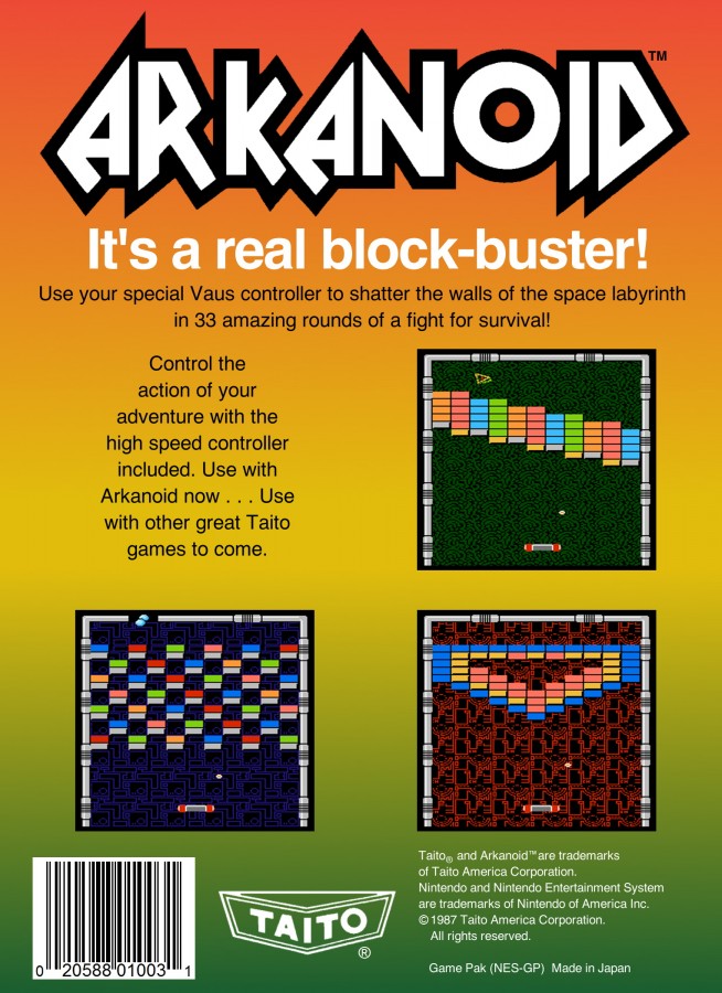 Arkanoid  – Nintendo Entertainment System (NES)