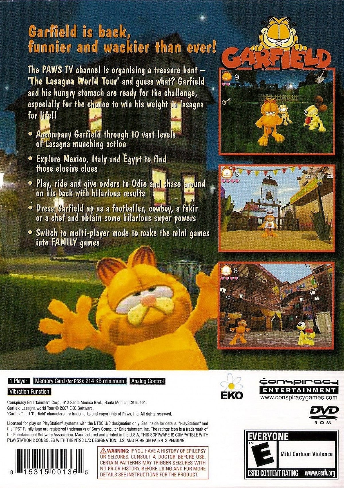 Garfield: Lasagna World Tour – PlayStation 2 (PS2)