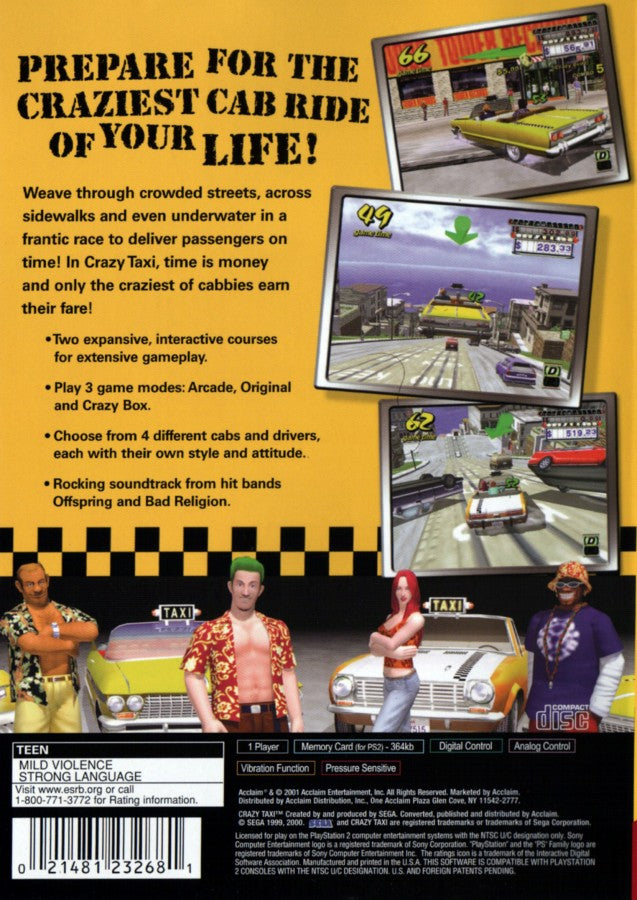 Crazy Taxi [Mini-Strategy Guide Edition] — PlayStation 2 (PS2)