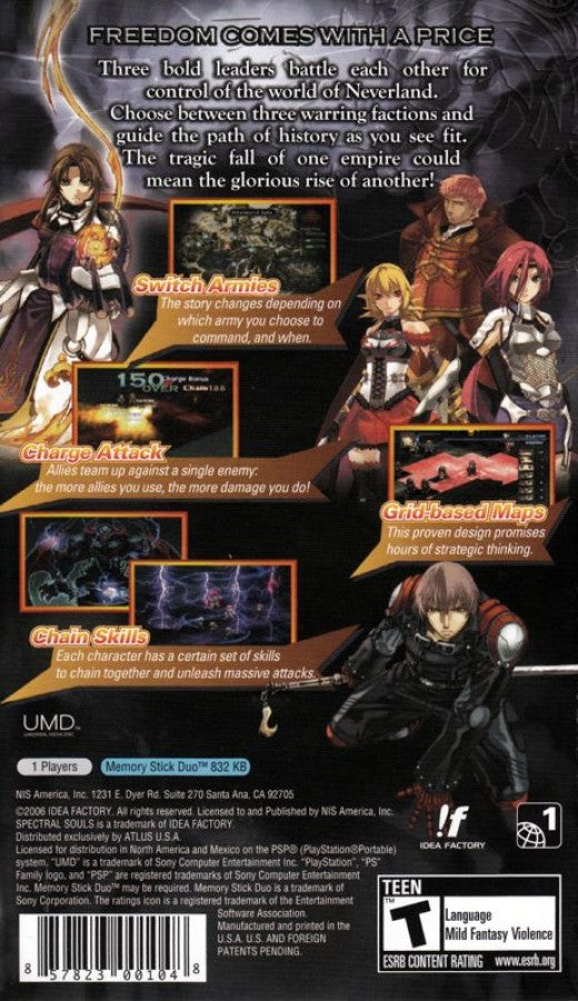 Spectral Souls: Resurrection of the Ethereal Empires – PlayStation Portable (PSP)