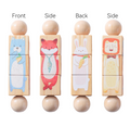 Kids Handbell Wooden Animal Puzzle – Rotating Block Toy for Toddlers