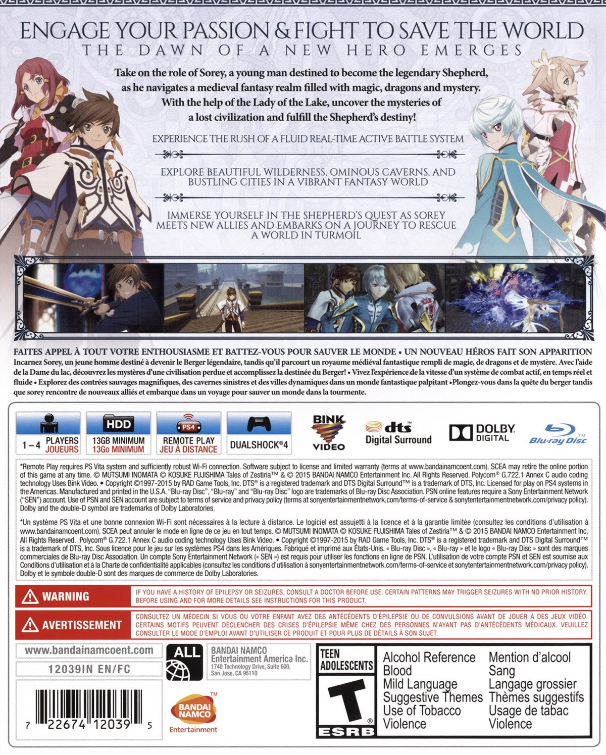 Tales of Zestiria – PlayStation 4 (PS4)