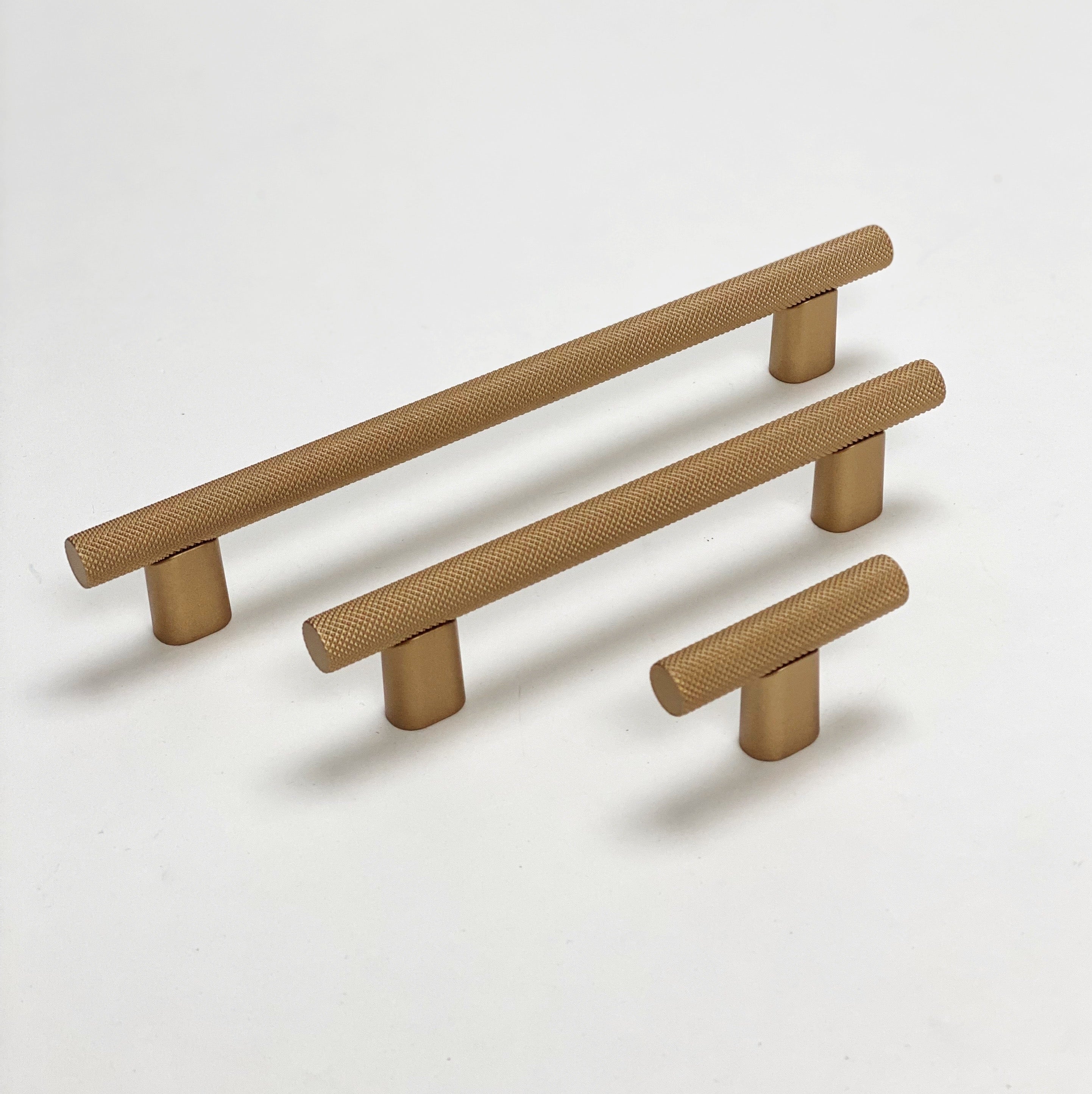 Knurled "Karl" Champagne Bronze Cabinet Knobs and Drawer Pulls