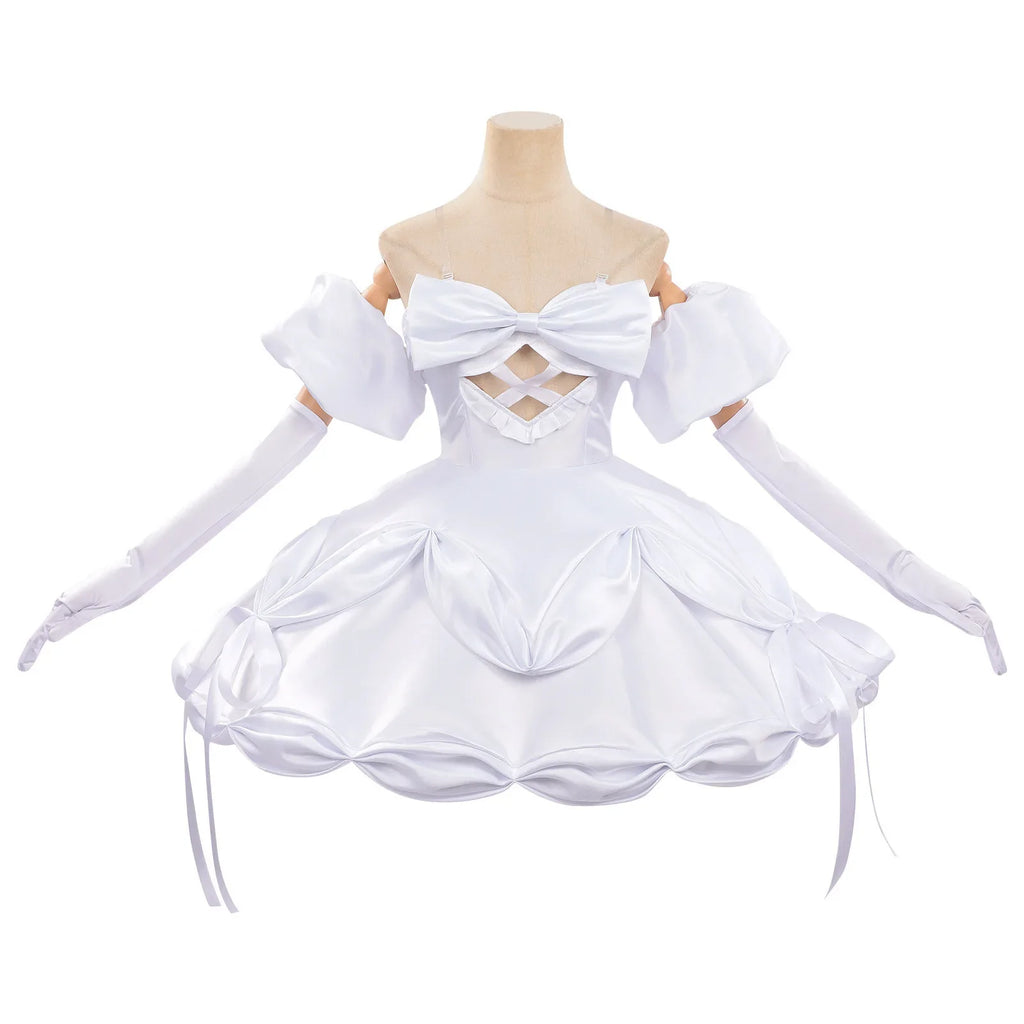 Alien Stage Sua Cosplay Costume White Dress Idol Stage Outfit ALNST Character Halloween Party Costume