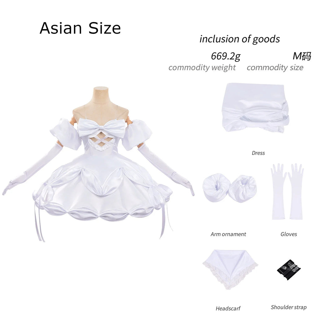 Alien Stage Sua Cosplay Costume White Dress Idol Stage Outfit ALNST Character Halloween Party Costume
