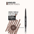 Flormar Angled Eyebrow Pencil with Brush - Long-Lasting, Natural Definition for Precise Brows