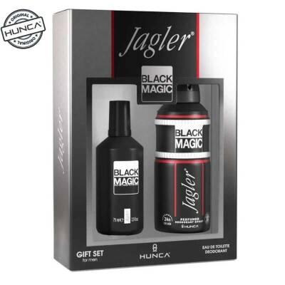 Jagler Black Magic Men's Fragrance Set: Long Lasting Woody Spicy Cologne & Deodorant for the Modern Man