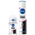 NIVEA Women's Anti-perspirant Deodorant Black&White Invisible Clear 150ml + Mini Roll-on 25ml - Long-lasting, Dermatologically Tested