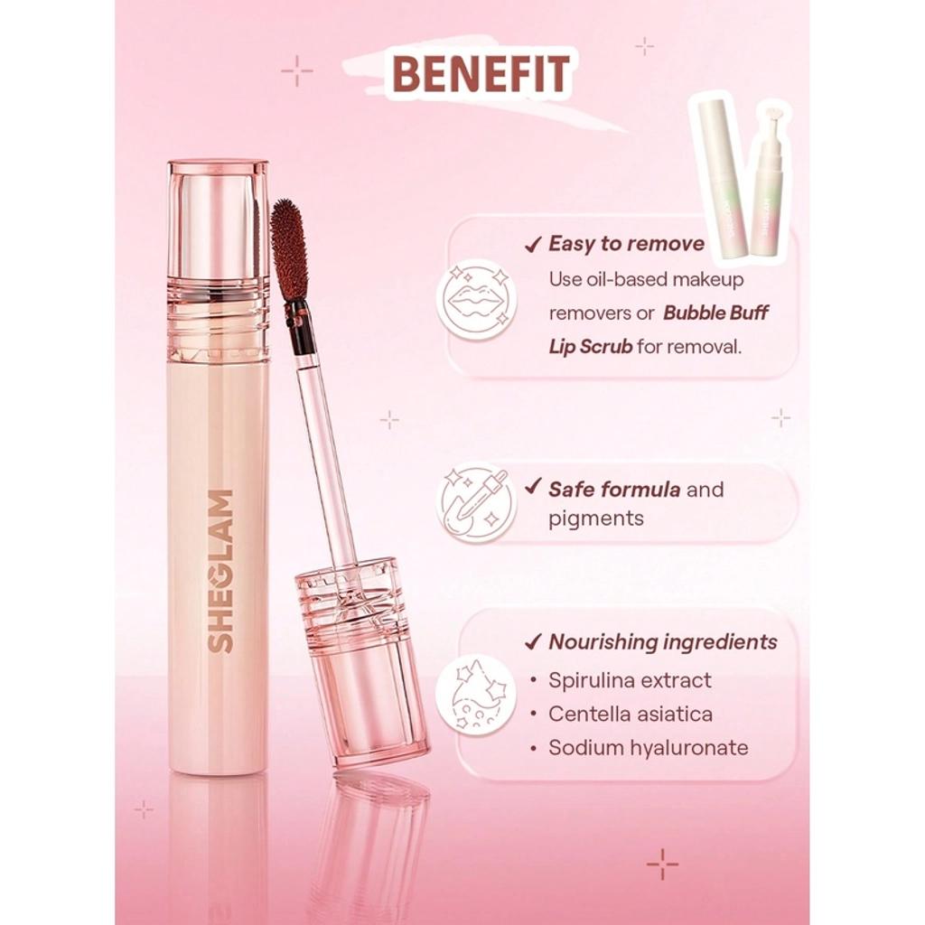 Sheglam Fall In Line Stain Lip Gloss in Pinky Promise