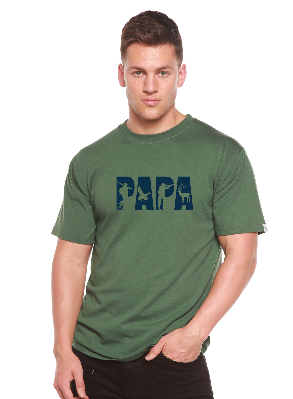 PAPA Men's Bamboo Viscose/Organic Cotton Short Sleeve Graphic T-Shirt