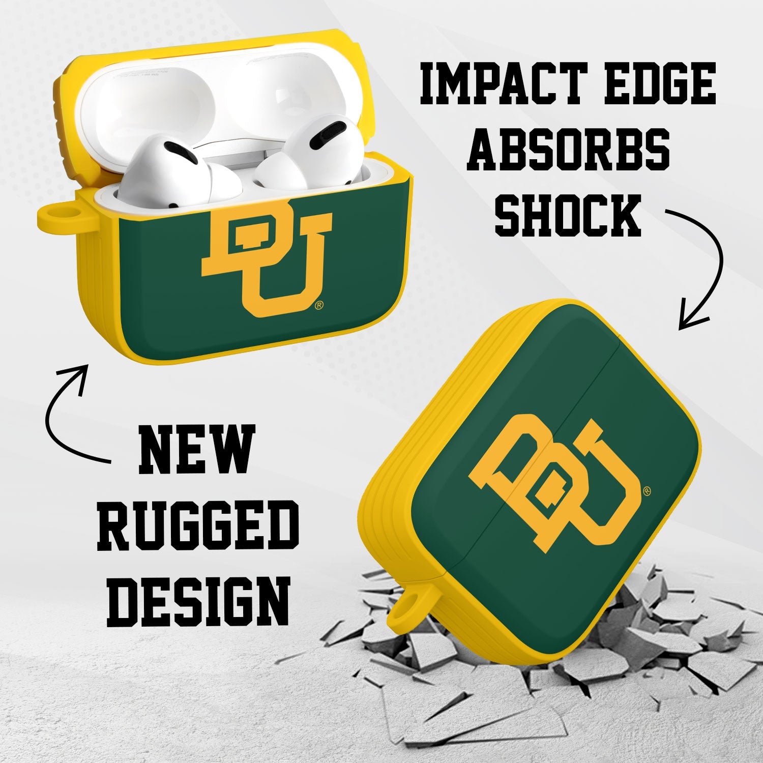 Baylor Bears HDX AirPods Pro 1 & 2 Case Cover