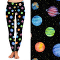 Watercolor Space Leggings â€“ Galaxy Planet  Leggings with Pockets